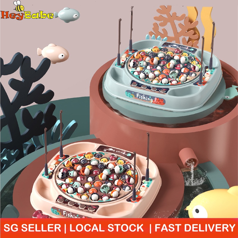 【Free wrapping】24/45 pcs Fishing game playset for kids, toys with songs, music. Early learning Gift set for boys girls