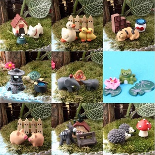 Pack of 4 Mini Resin Pigs Miniature, Fairy Garden Accessories Ornament,  Micro Landscape Home Plant Bonsai DIY Craft Decoration