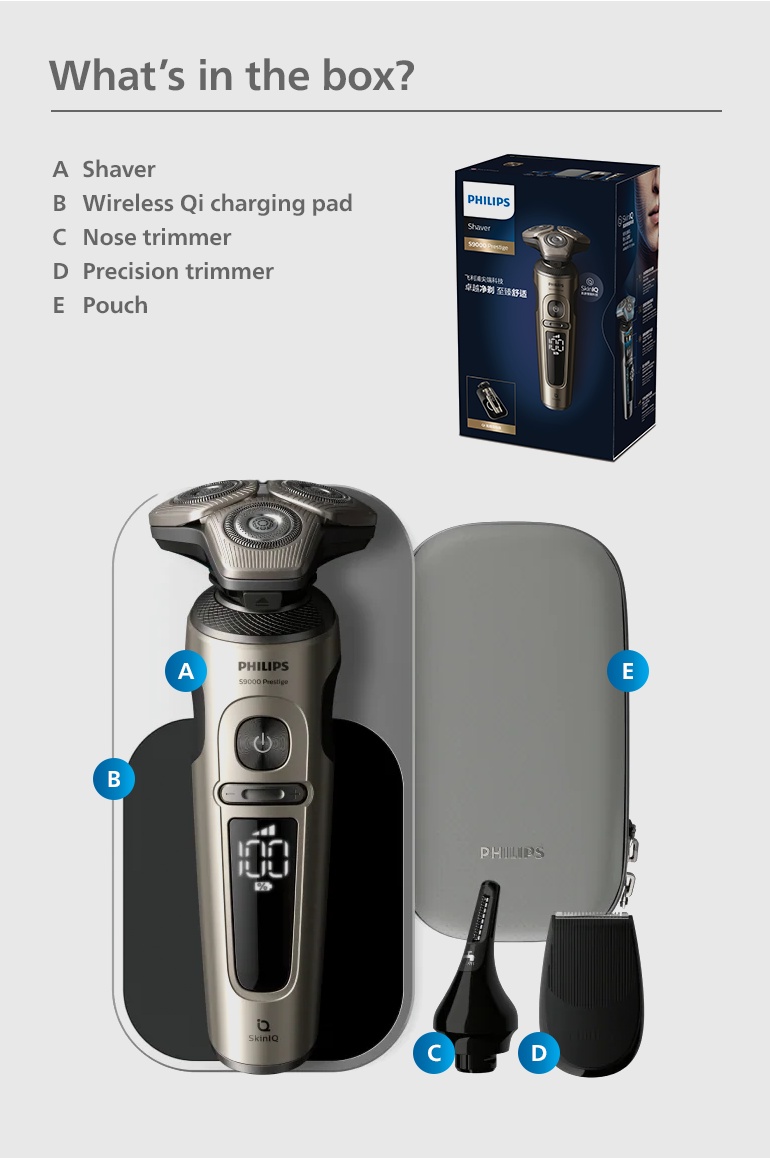 PHILIPS S9000 Prestige - Wet & dry electric shaver wih SkinIQ