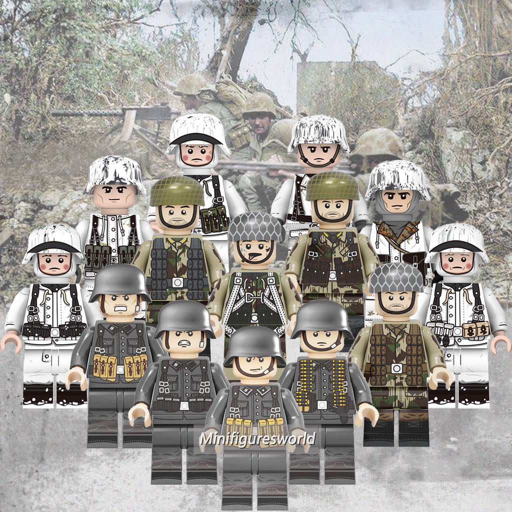 Paratrooper Minifigures Toys Gifts Snow Soldiers German Army Medic Snow