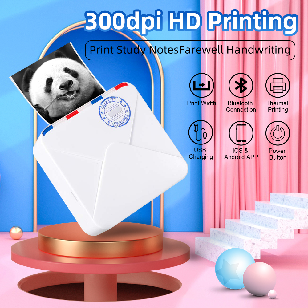 Phomemo M02S Mini Sticker Maker - 300 dpi Bluetooth Thermische Mobiele Machine Compatibel met iOS & Android voor Plan, Journal, Organisatie, Studienotities, Foto's, Donkergroen