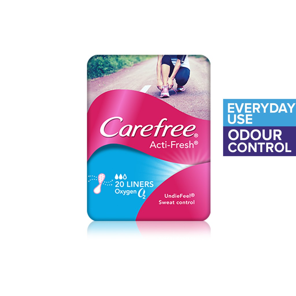 Carefree ActiFresh Oxygen Panty Liners, 20pcs Shopee Singapore