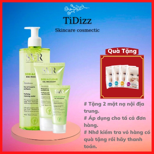 Svr Sebiaclear Gel Moussant Cleanser For Oily & Sensitive Skin Genuine