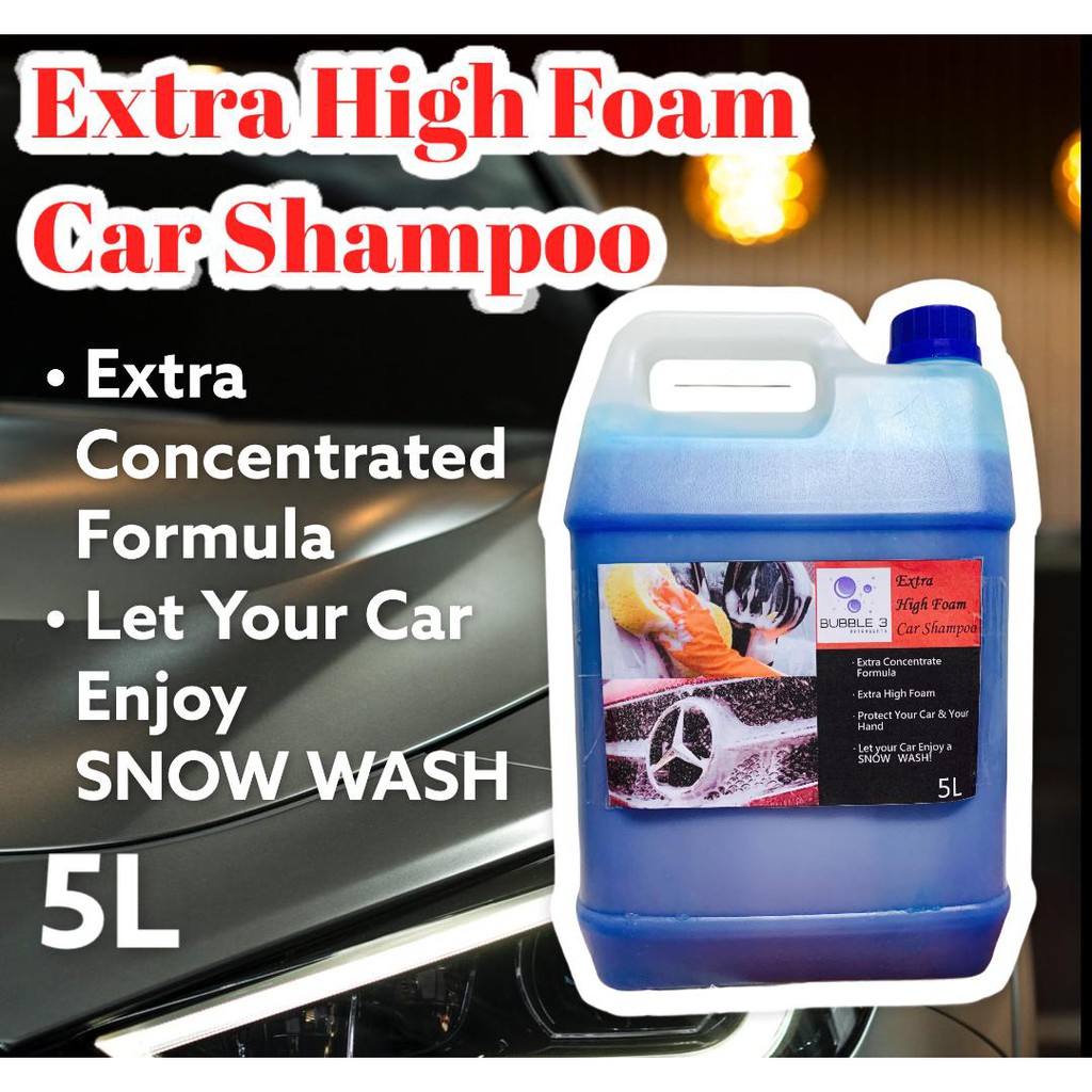 BUBBLE 3 Extra High Foam Car Shampoo 5L / Car Wash / Snow Wash / Direct