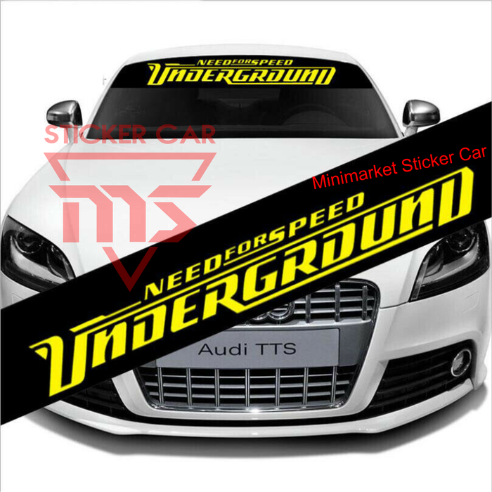 NEED FOR SPEED UNDERGROUND CAR GLASS STICKER FLASHING BLACK BLOCK Cool ...
