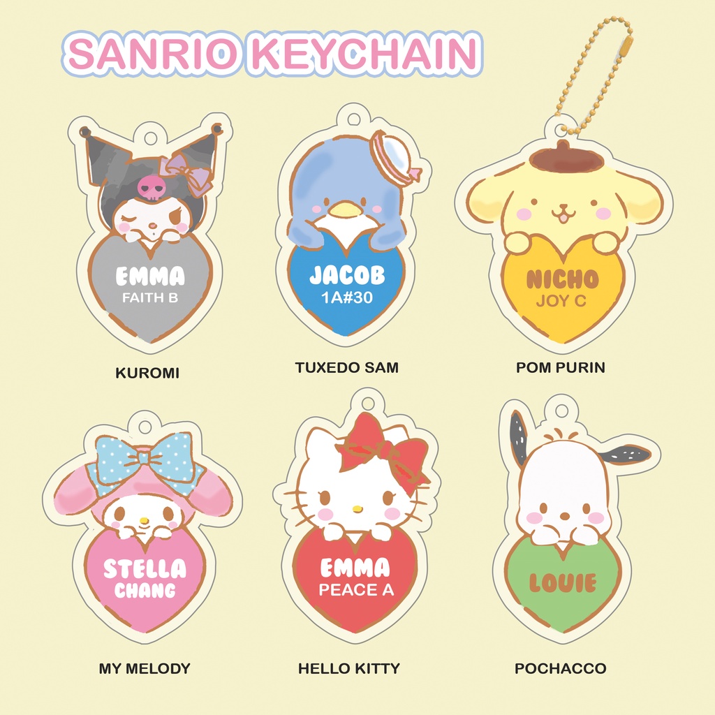 GANTUNGAN Keychain Bag Hanger Custom Bagtag Cute Children's School Bag