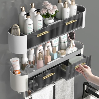 Wall Mounted Bathroom Storage Rack, Bathroom Hanging Shelf, Cosmetics  Storage Rack, Clear Acrylic Floating Wall Shelves, Shampoo Shower Gel  Holder Organizer, Bathroom Accessories - Temu