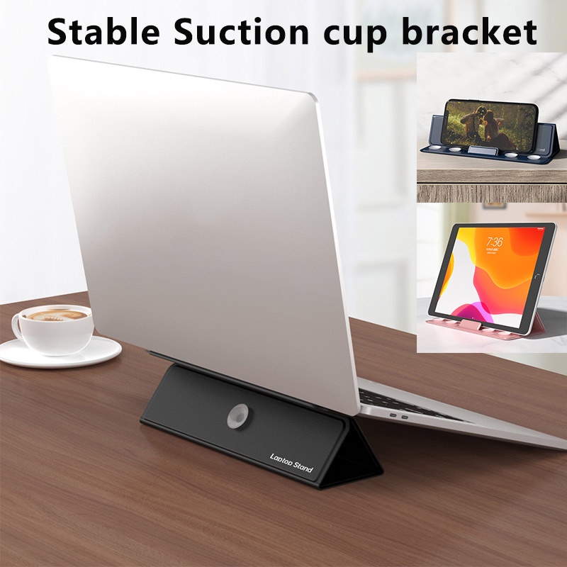 stable Suction cup Foldable laptop stand holder for all size laptop