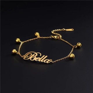 Gold anklet bracelet 2025 with name