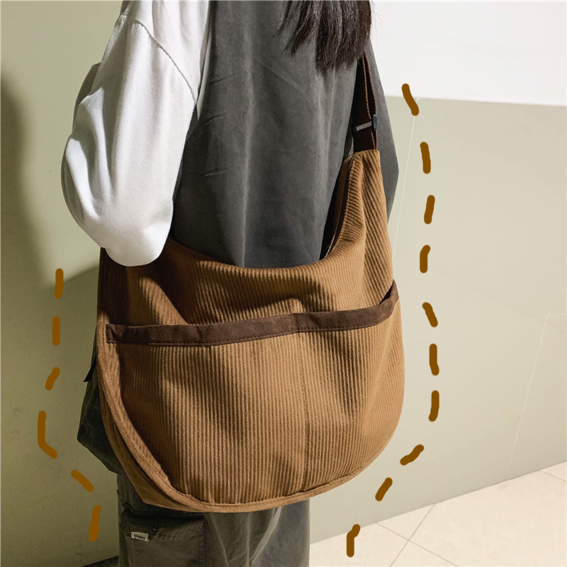 Ulzzang Korean Fashion Canvas Big Capacity Women Sling Bag Shoulder Bag Hobo Bag Messenger Bag for Women