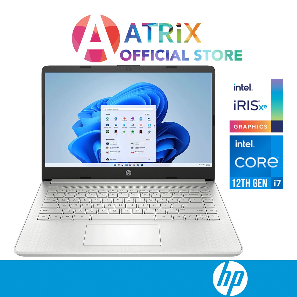 【Express Delivery】HP Laptop 14s-dq5026TU | 14" FHD (1920x1080) | i7-1255U | 8GB RAM/512GB SSD | Win11