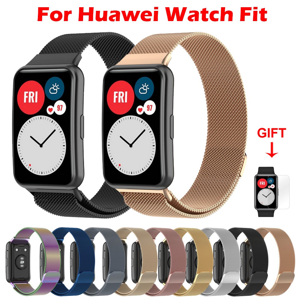 Huawei Watch Fit Strap Milanese Loop Stainless Steel Metal