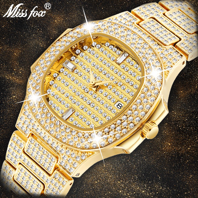 Gold bling sale watch