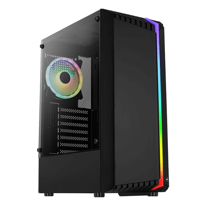 Aerocool BIONIC-G RGB BLACK MID TOWER TEMPERED GLASS PC Case | Shopee ...