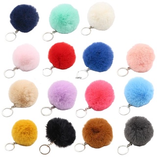 Fluffy Plush Pom Pom Keychain Faux Fur Pompoms Ball Pendant Charm Bag Key  Ring Light Pink