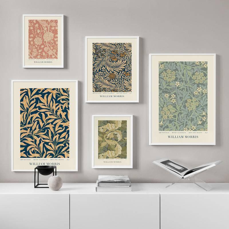Sage Green William Morris Botanical Wall Art – Large Open Edition Print, Botanical