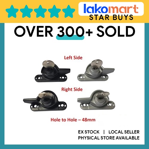 Window Sliding Lock with Key - HDB Condo Casement Window Keylock (Black ...