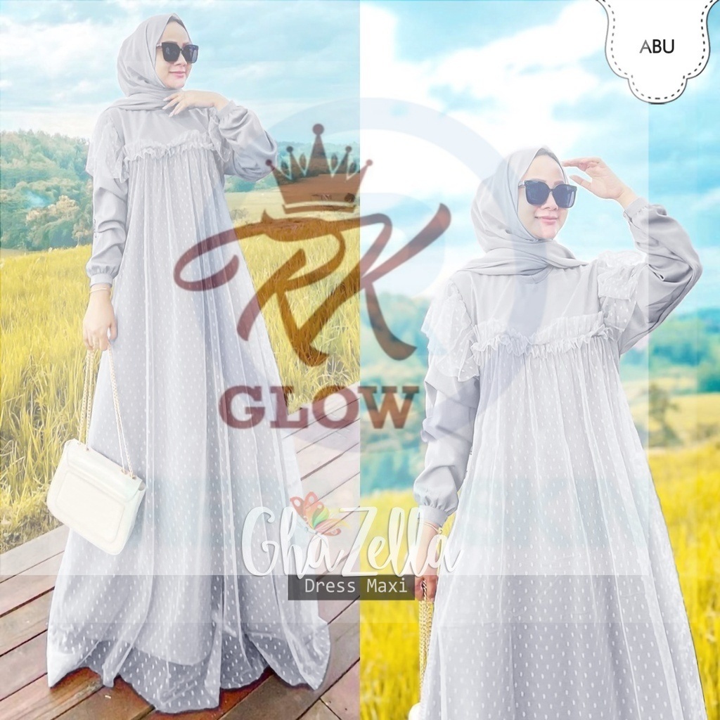 Xxx ggg GAMIS TILE MUSLIM Women Latest MAXY DRESS GHAZELLA FASHION MUSLIM  Clothing Women Long Sleeve TILE DOT KOMBI MOSCREPE Thick | Shopee Singapore