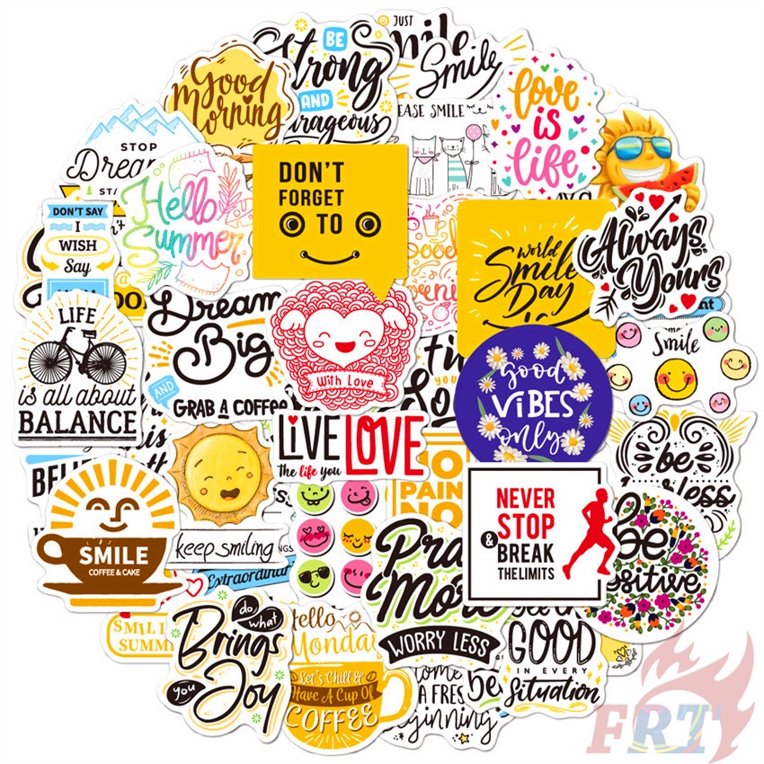 50Pcs/Set Classical Healing English Words Series 05 Encouraging Words ...