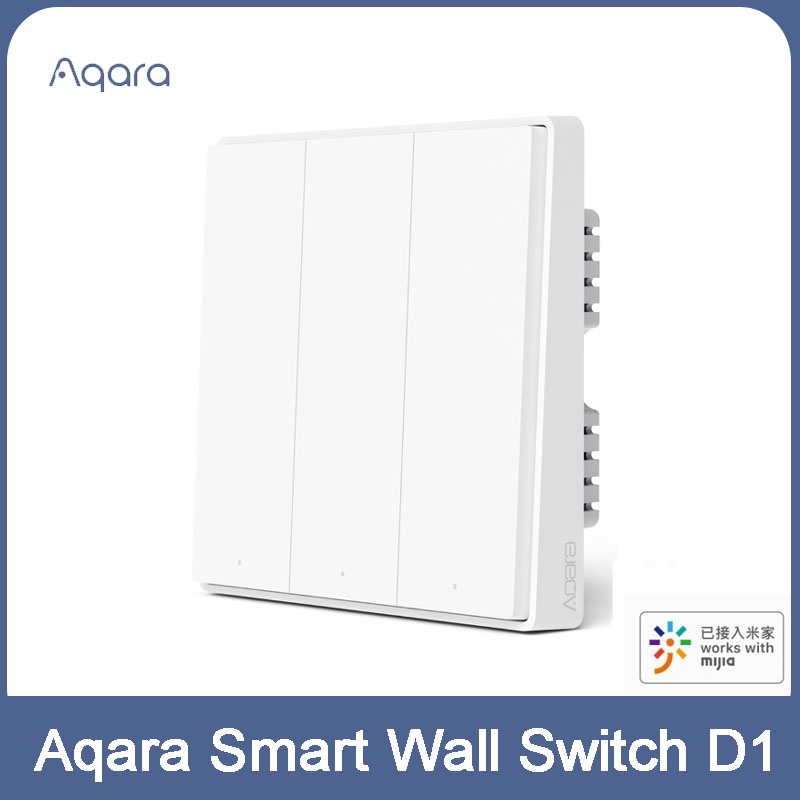 Aqara Smart Wall Switch D1 Global Version Zigbee Wireless Remote Control Key Light Neutral Fire