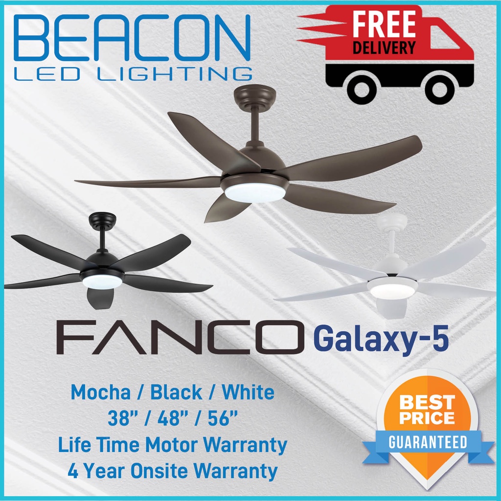 (CLIMATE VOUCHER) Beacon LED (4 years warranty) Fanco Galaxy 5 Ceiling ...