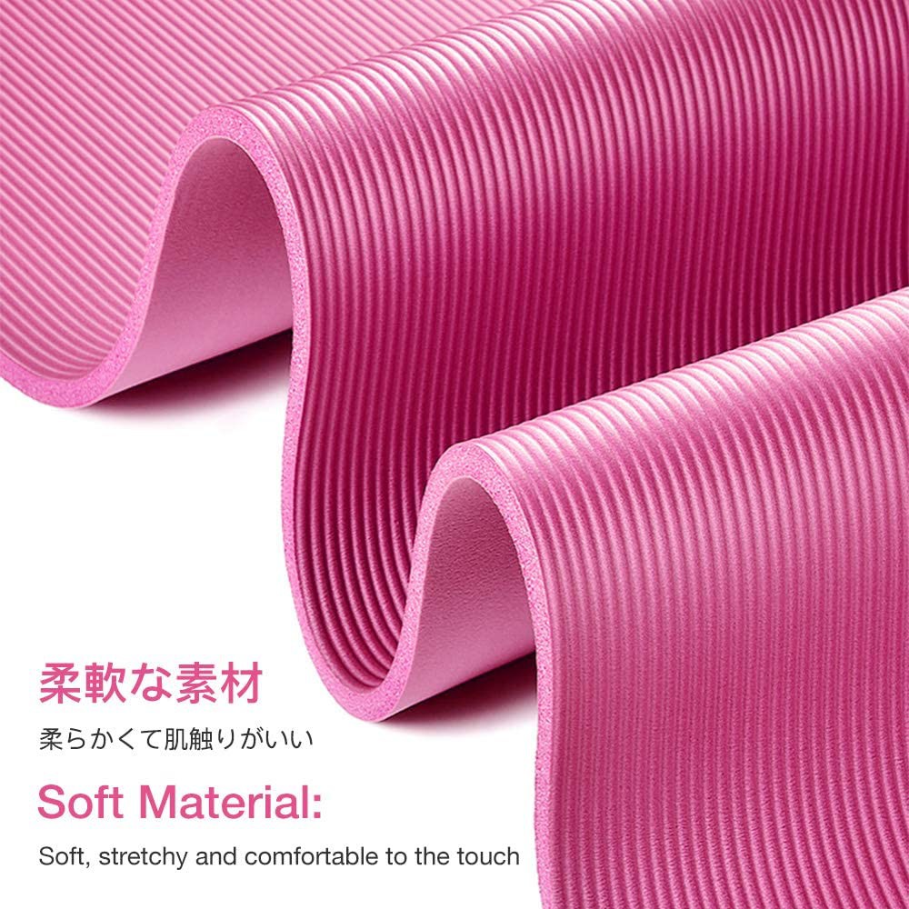 LIGHTSPEED Matras Yoga NBR 10mm MOTIF / ANTI SLIP/Gym Mat INCLUDE STRAP / Matras Olahraga Termurah - Gambar 4
