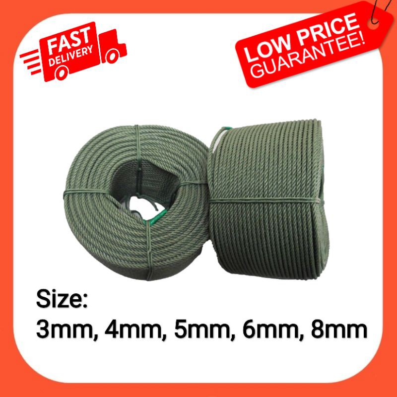 [1 Meter] TALI JERAT / NYLON ROPE / PE ROPE / POLYETHYLENE ROPE / 3MM ...