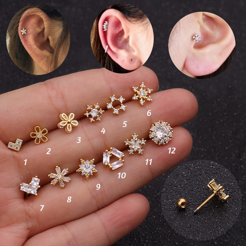 Cz clearance ear stud