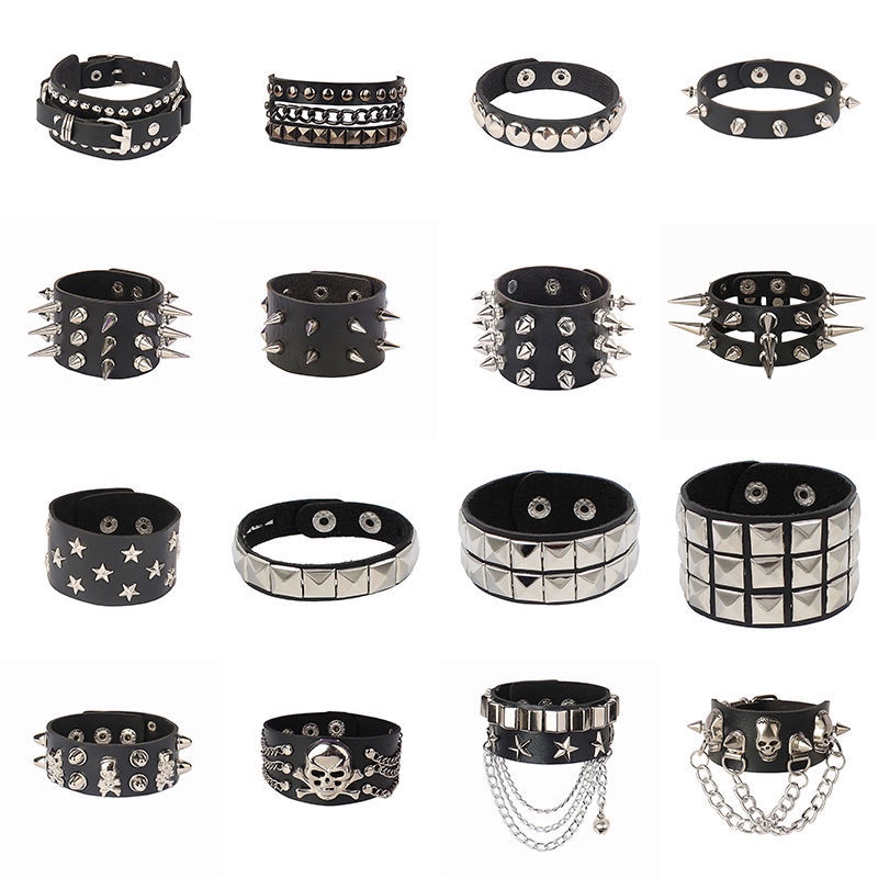 Classic Punk Spike Bracelet, One Row 