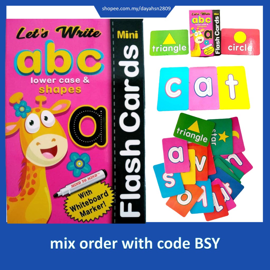 Flashcard LOWER CASE ABC KAD ABC For Knowing Knowing Letters Letters