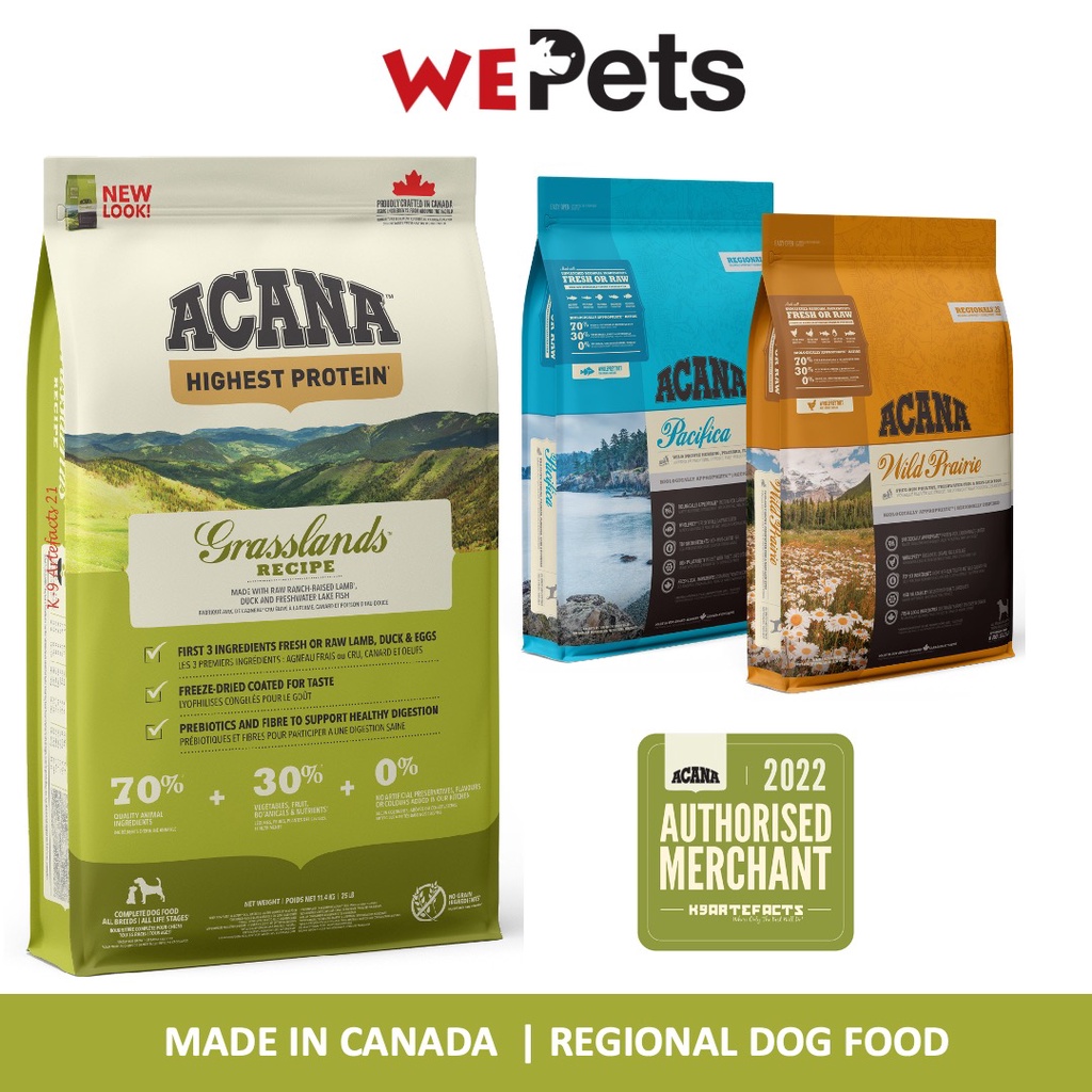 ACANA Pacifica / Grassland / Wild Prairie / Regional Dog Food (2kg) Shopee Singapore