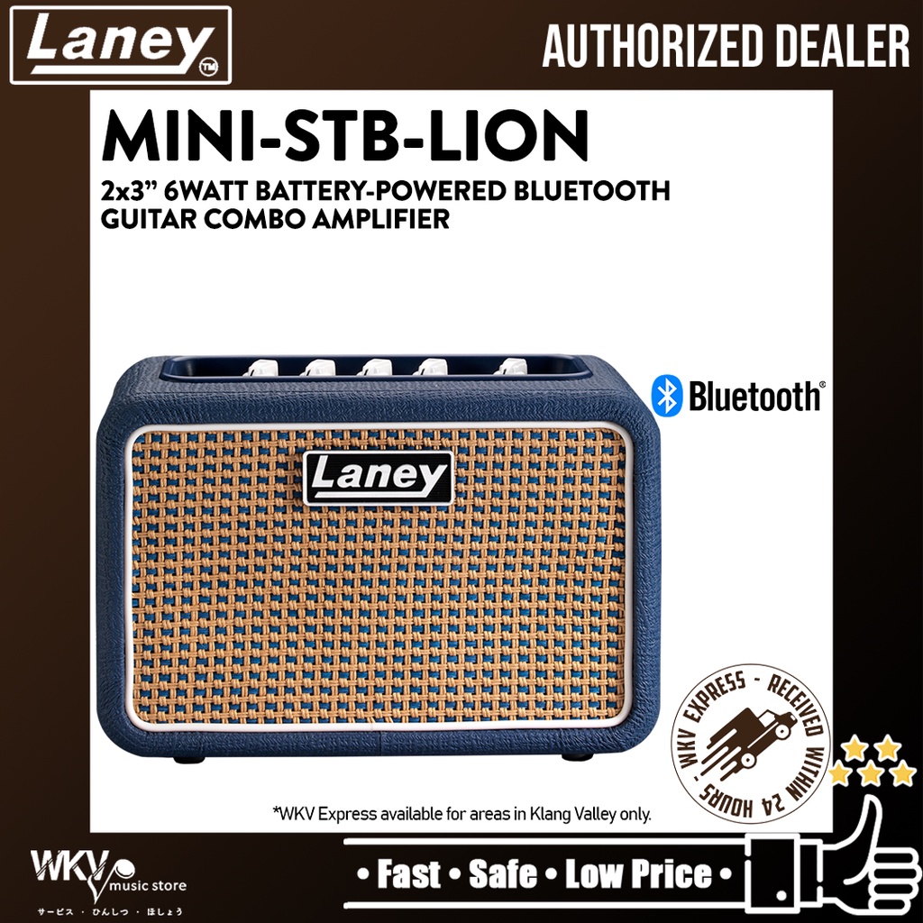 Laney Mini-STB-Lion 2×3′′ 6Watt Bluetooth Guitar Combo Amplifier (Mini ...