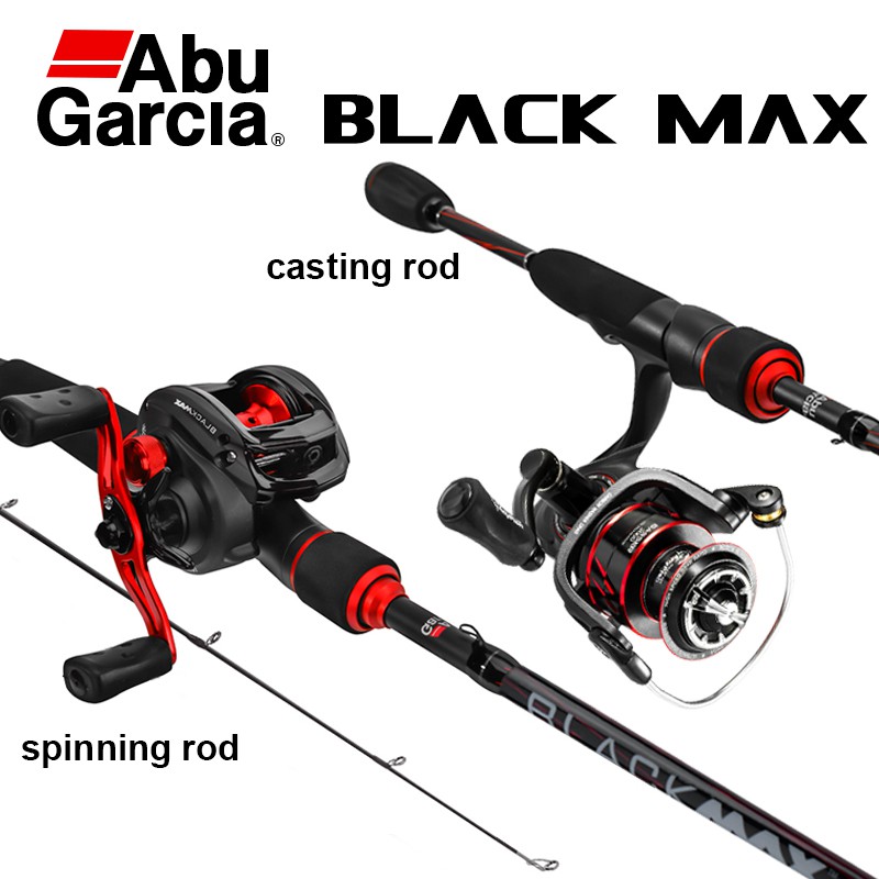 Abu Garcia BLACK MAX Lure Fishing Rod Spinning/Baitcasting 1.98m-2.43m  Carbon Body M Power Lure Rod Saltwater