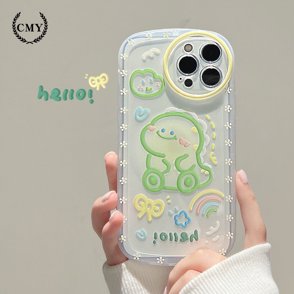 iphone case line dinosaur tpu soft shell silicone material compatible for case iphone 11 12 13 14 pro max mini XR XS 7 8 plus