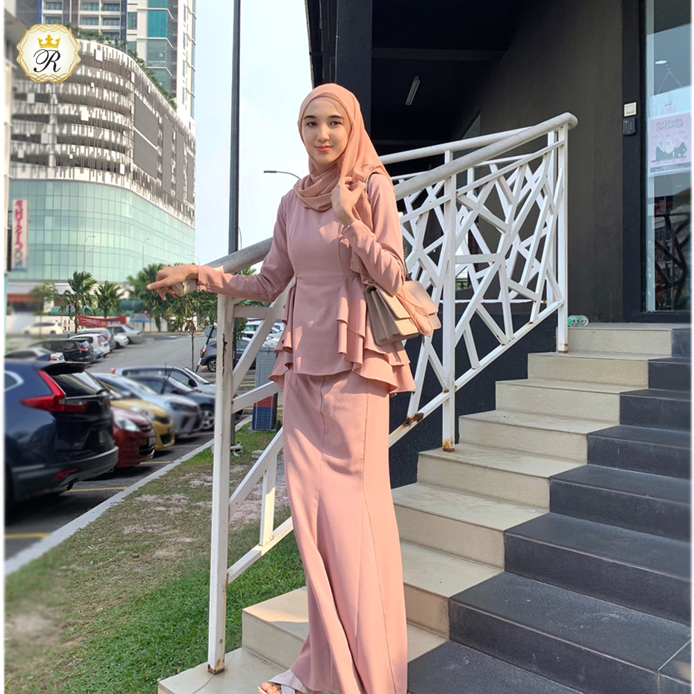 Lora Peplum Modern Kurung Modern Raya Collection - 18 Colors | Shopee ...