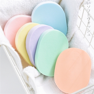 6 PCS Colorful Wash Face Sponge, Facial Cleansing Sponge Face Makeup Wash  Pad, Oval Shape Cleaning Sponge Powder Puff(Color Random)