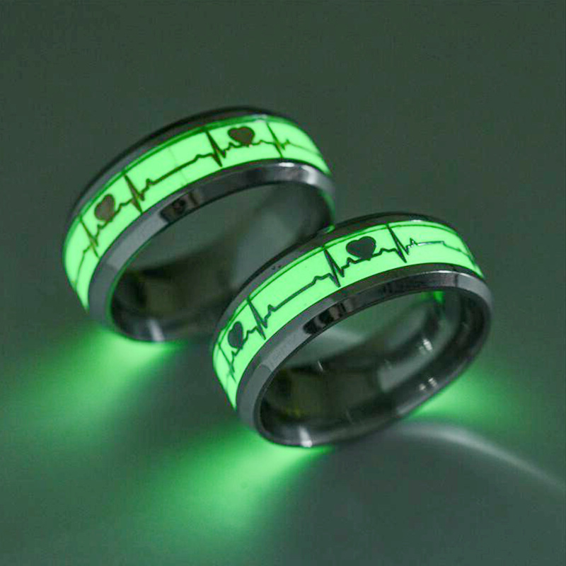 Glow in the 2025 dark couple rings