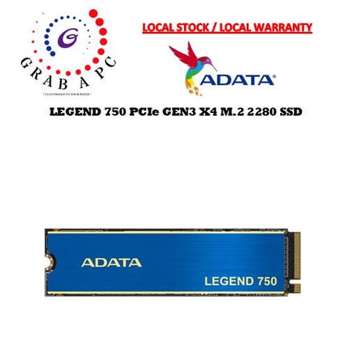 ADATA LEGEND 750 PCIe Gen3 x4 M.2 2280 SOLID STATE DRIVE ( 500GB / 1TB ...