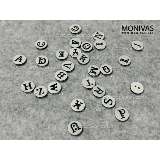 Plastic ABC Alphabet Buttons Personalized DIY Multipurpose Sewing ...