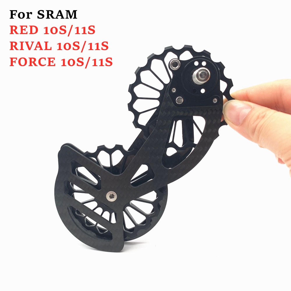 17T carbon fiber Bicycle Jockey Pulley Ceramic Bearing Pulley Wheel Set