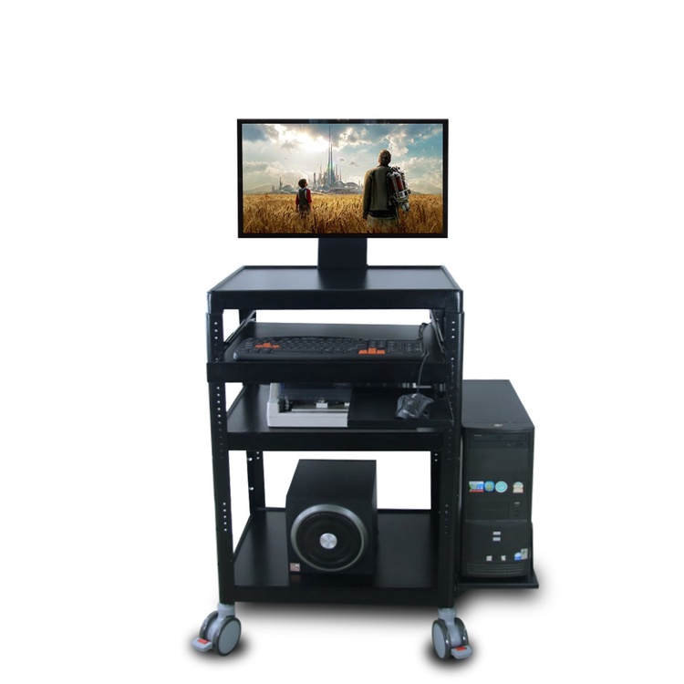 (P97-12) monitor trolley 3mm thick projectop laptop mobile cart ...