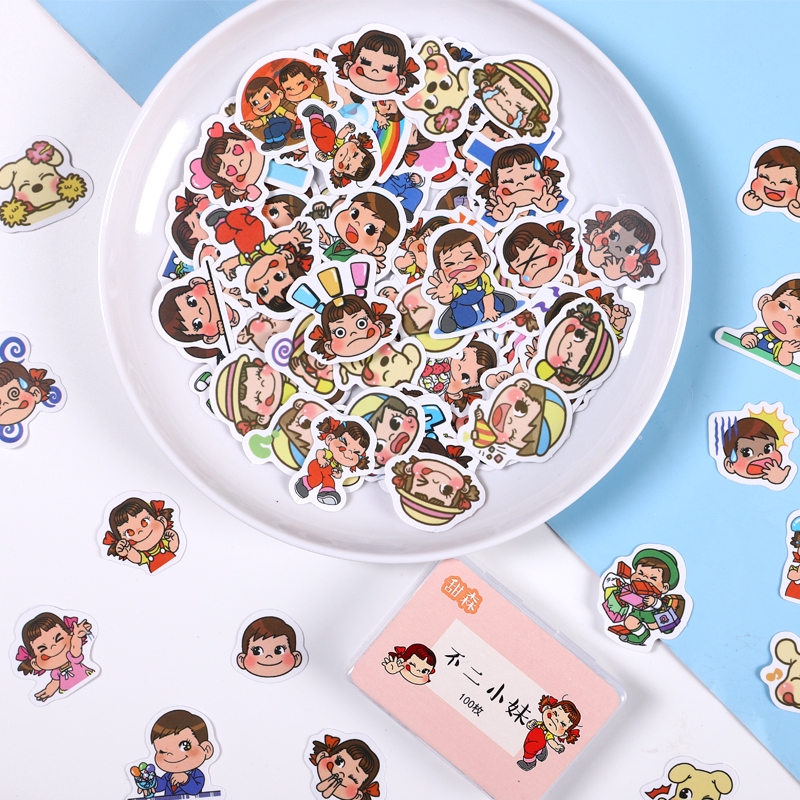 100 stickers Peko-Chan Milky Girl & Friends Planner Stickers #812 ...
