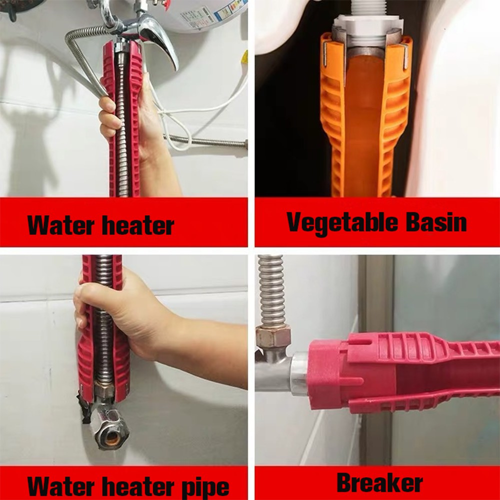 8 In 1 Flume wrench Anti-slip Kitchen Sink Repair Wrench Bathroom Faucet Assembly Plumbing installation wrench Home Tools