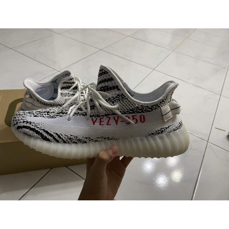 Cheap best sale zebra yeezys