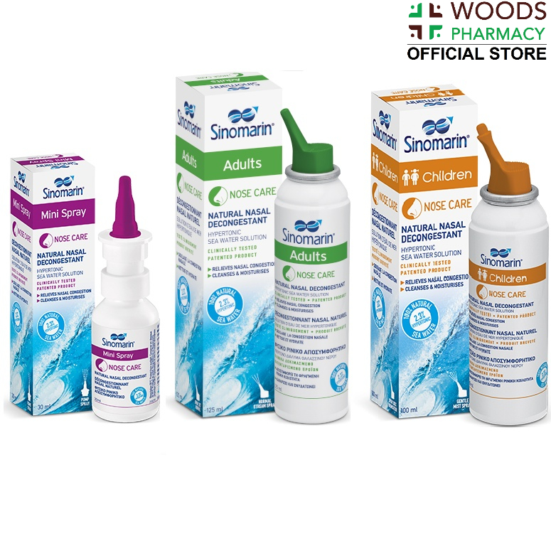 Sinomarin Natural Nasal Decongestant Adult Spray 125ml/ Children Spray