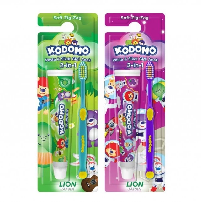Kodomo Sikat Gigi Zigzag 2 In 1 - Gambar 2