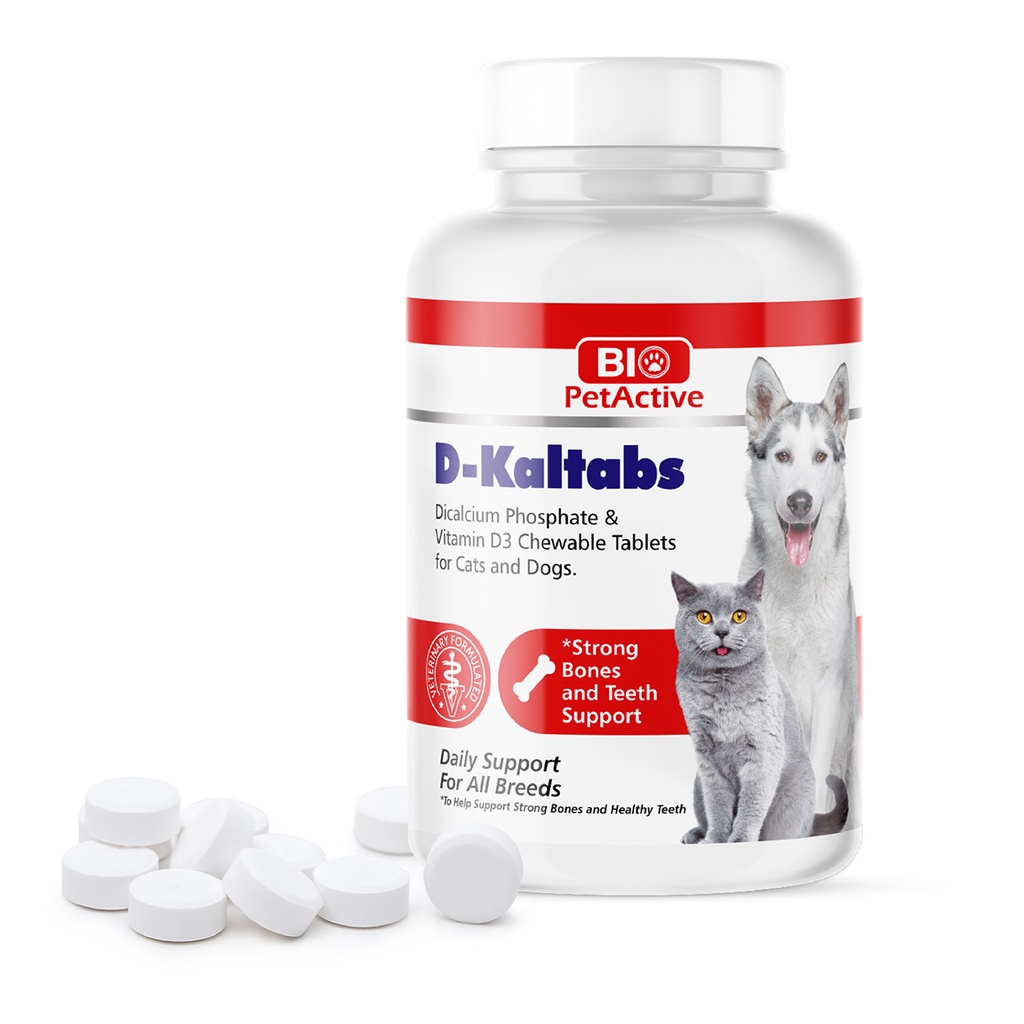 Bio PetActive DKaltabs Dicalcium Phosphate & Vitamin D3 Chewable