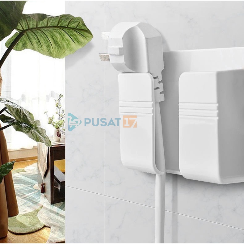 RAK GANTUNG HP CHARGER REMOTE TV AC TEMPEL TEMBOK HOLDER PHONE CAS TEMPEL DINDING HOOK HANDPHONE - Gambar 3