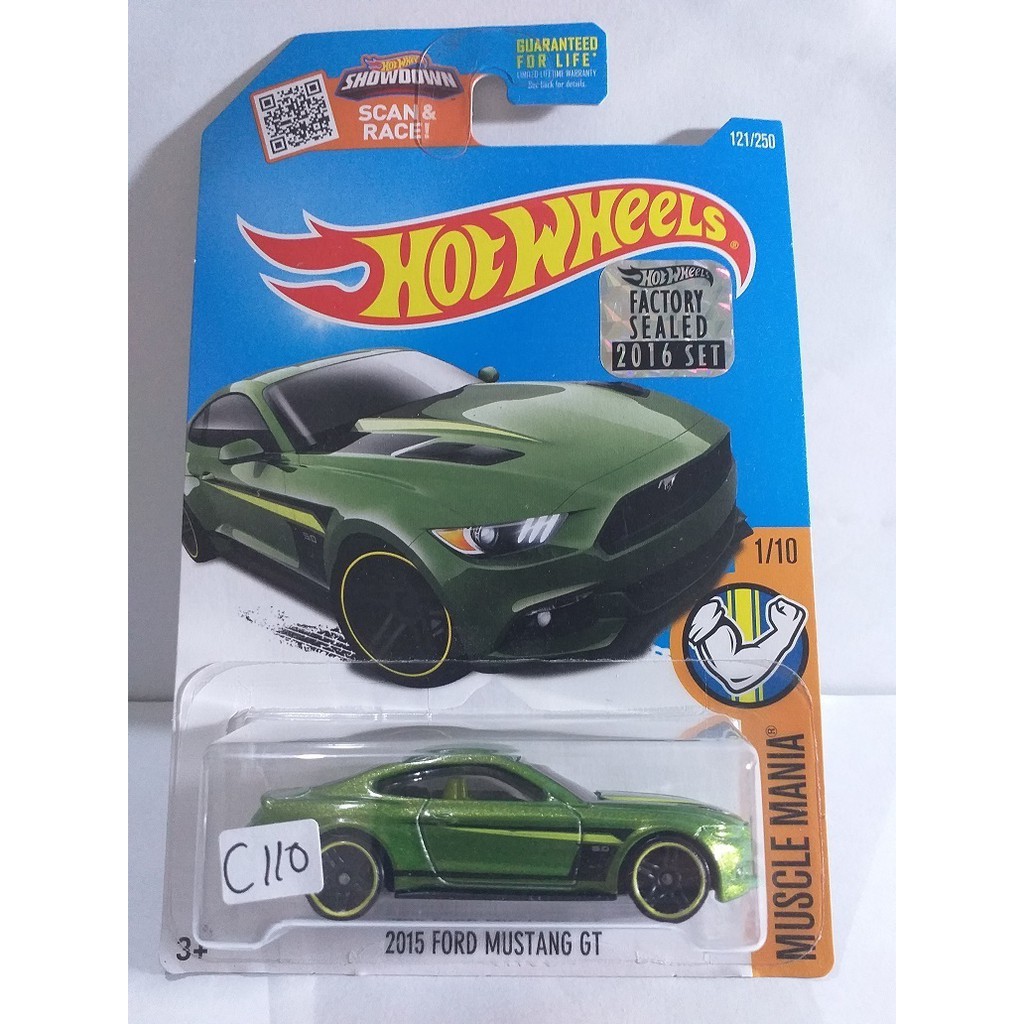 HIJAU Hot WHEELS FACTORY SEALED 2016 2015 FORD MUSTANG GT Green KMART Shopee Singapore