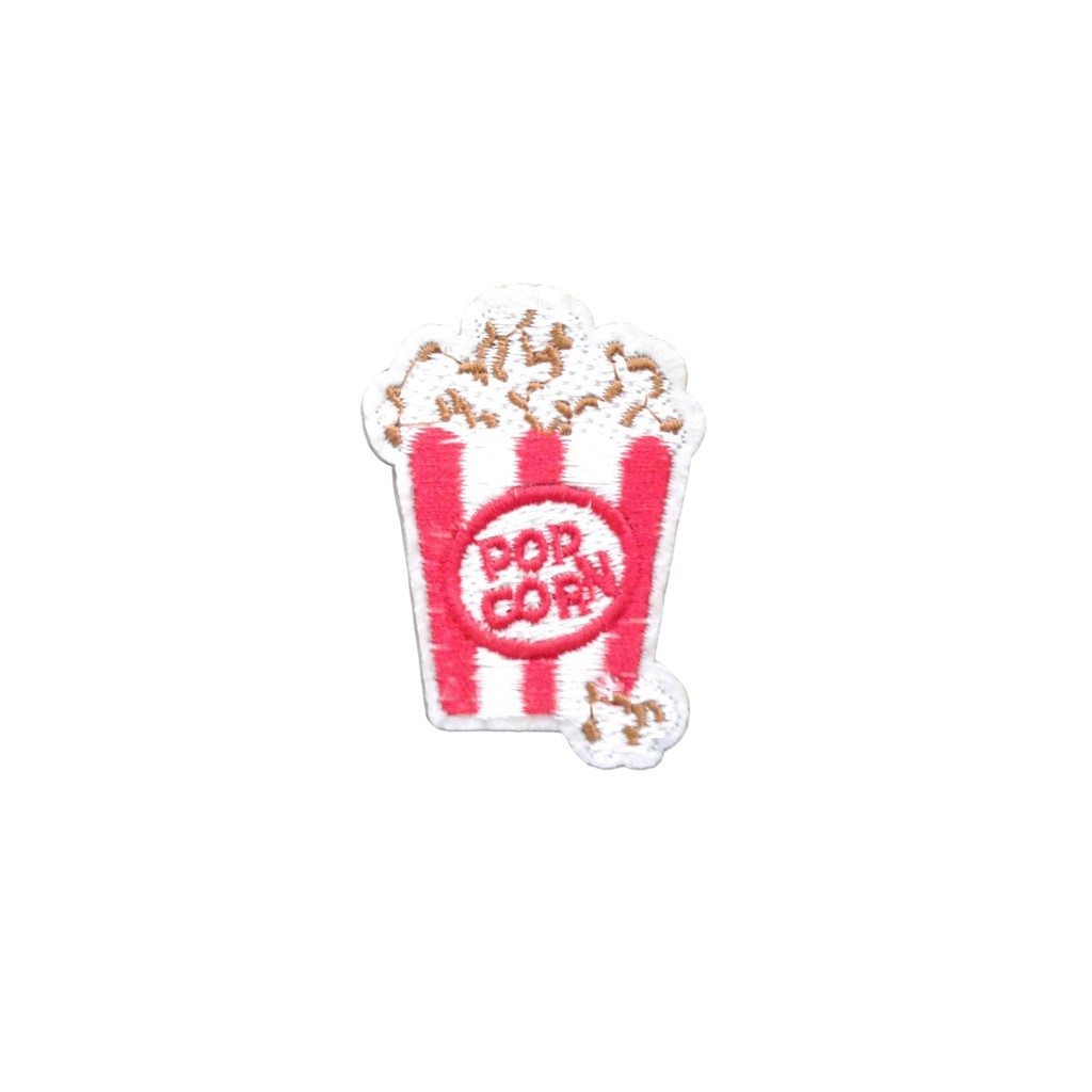 Popcorn Iron On Patch Children Scrapbook Embroidery Cartoon Movie Food ...